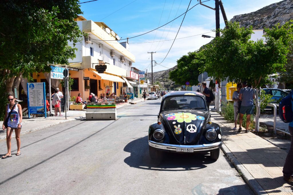 Hippie VW Käfer Beetle Matala Kreta Griechenland