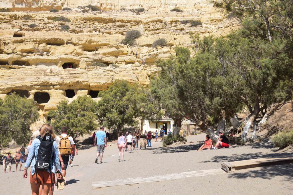 Matala Höhlen Eingang Kreta Griechenland