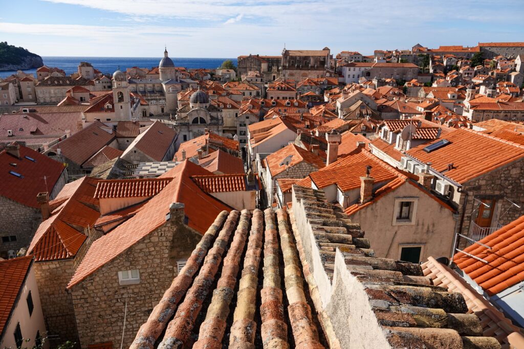 Dächer Altstadt Rundgang Statdtmauer Dubrovnik Kroatien Dalmatien