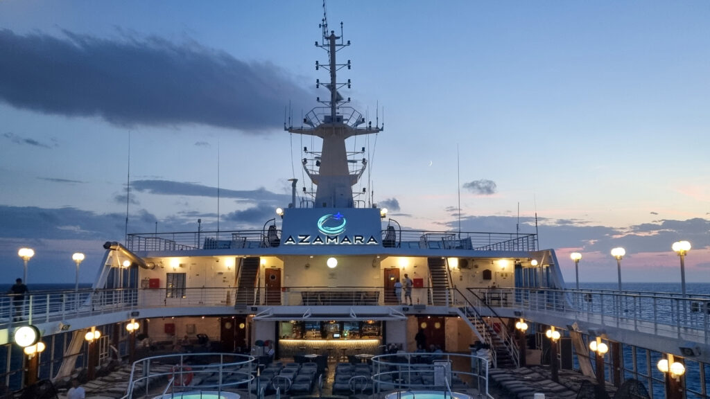 Sonnenutergang Pooldeck Azamara Quest