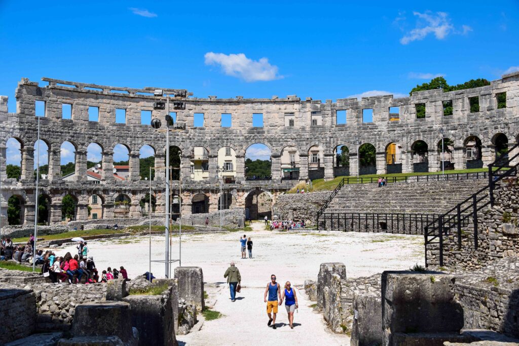 Arena Amphitheater Pula Istrien Frühling Kroatien