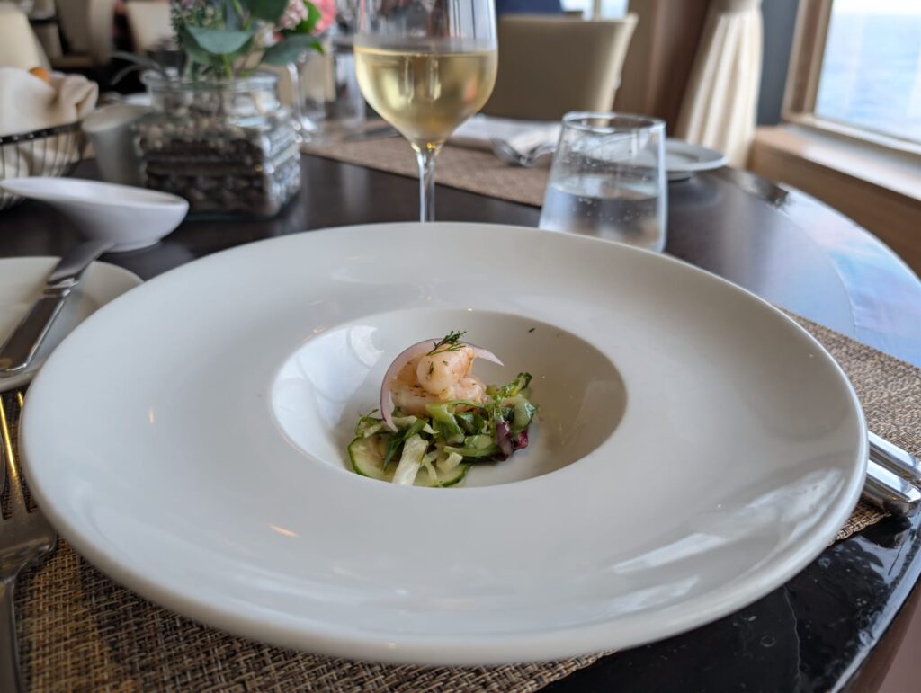 Feine Kulinarik an Bord der Vasco da Gama. Foto: Mike Badstübner