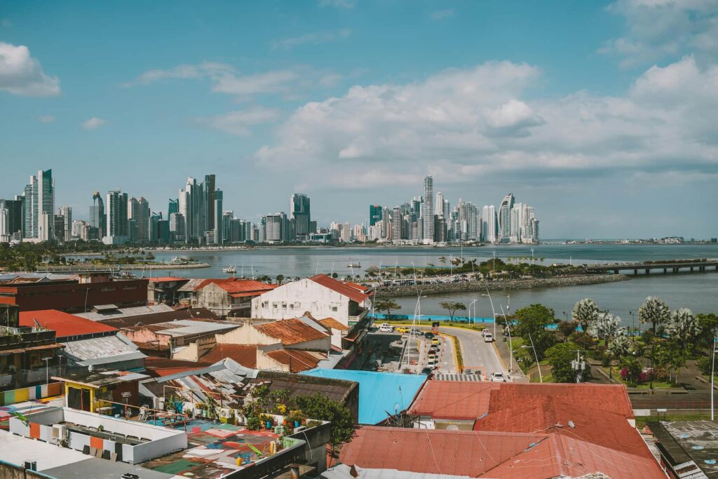 Die Skyline von Panama City in Panama