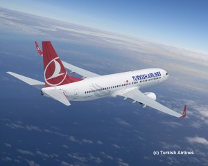 Turkish Airlines über den Wolken