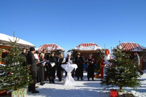 Weihnachtsmarkt auf der Zugspitze. Copyright: Bayerische Zugspitzbahn Bergbahn AG