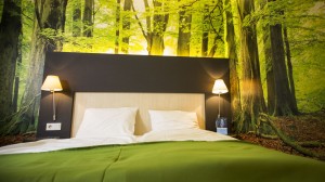 Im Rahmen des „Myroom“-Projekts von AccorHotels gestalteten zwei Hotelfach-Azubis das „Wald-Zimmer“ im Mercure Berlin City. Foto: Hello München GmbH