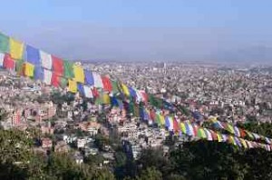 Blick auf Katmandu von Swayambunath